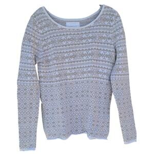 L.O.G.G. H&M Women's Cotton Viscose Angora Sweater Beige-Tan White Size S